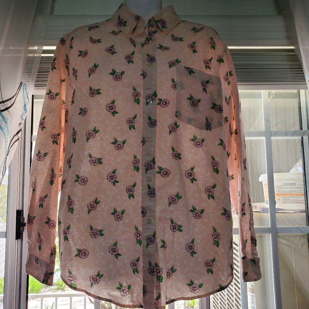 Cabin creek floral button down shirt
